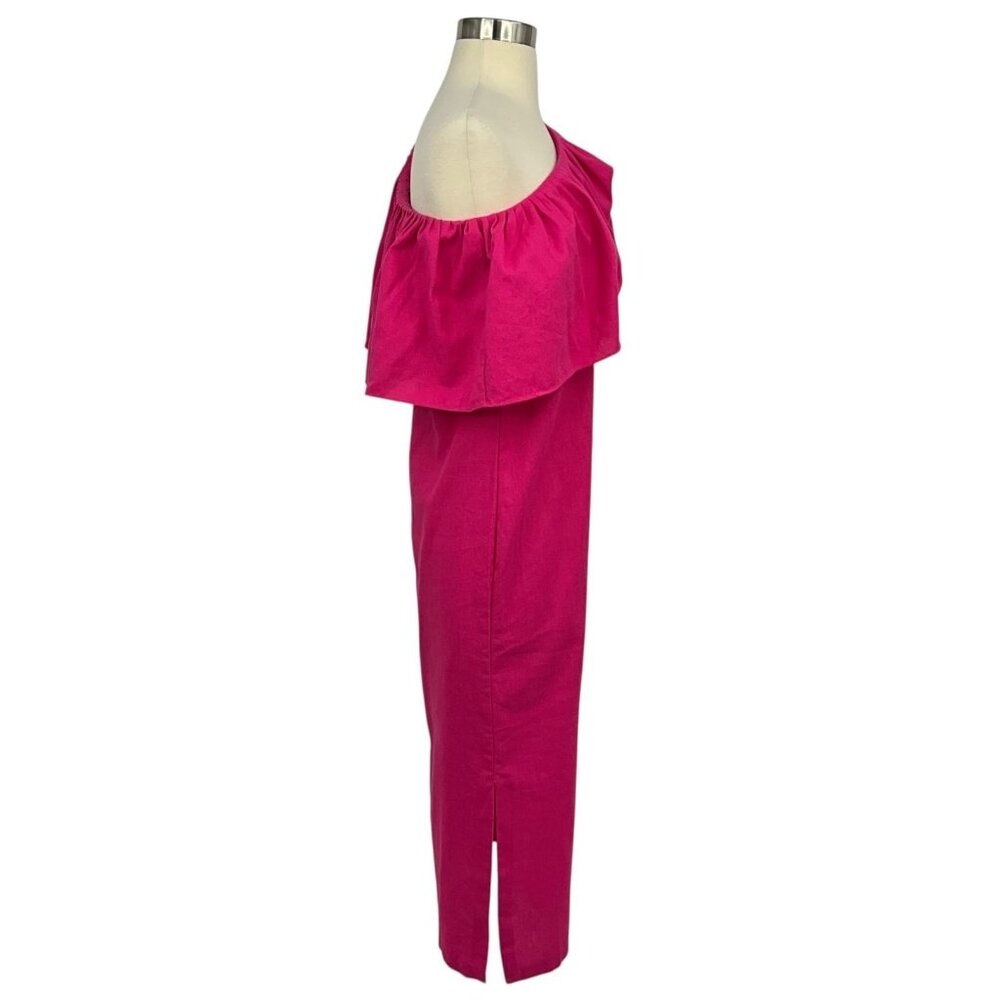 Tuckernuck Pomander Place Valencia Ruffle Shoulder Linen Blend Dress Size XS - Picture 9 of 13